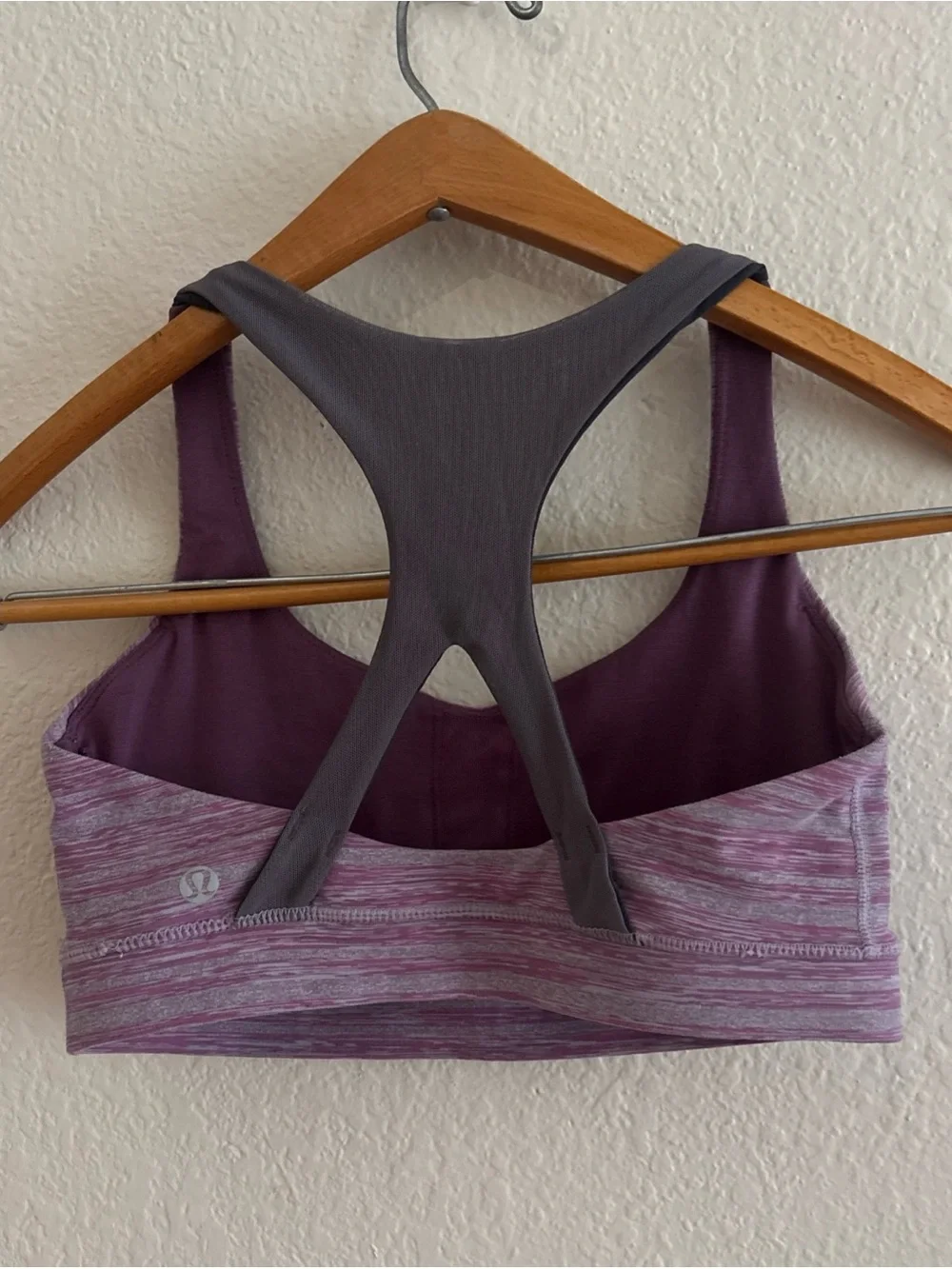 Lululemon Striped Purple Comfort Sports Bra- size 6